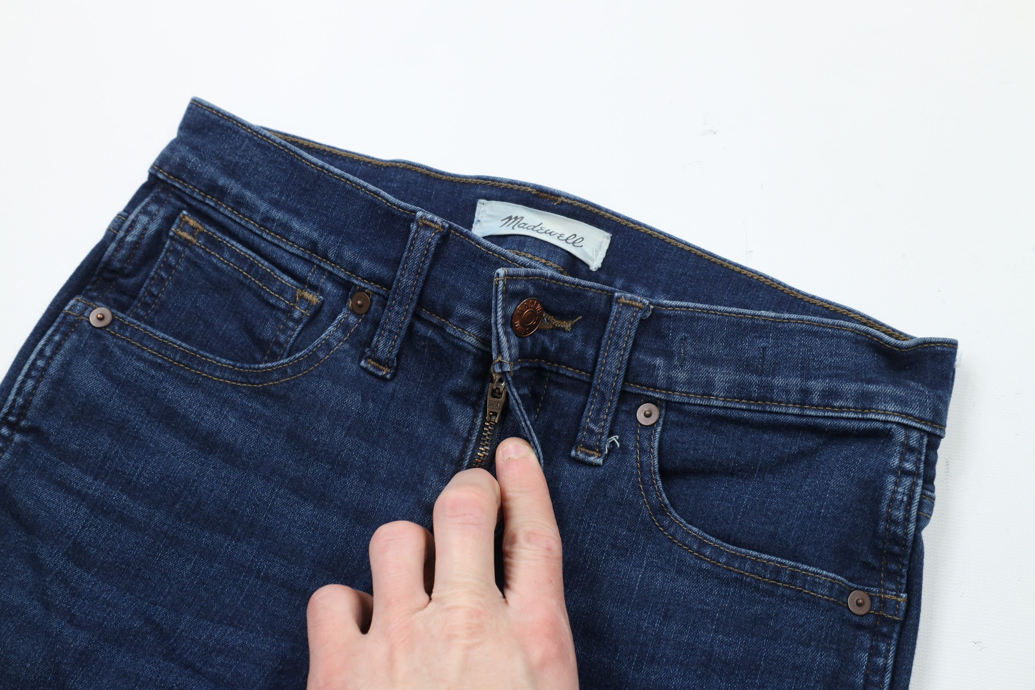 Madewell × Vintage Madewell High Rise Skinny Leg Stretch Denim Jeans Pants Blue Size 28" / US 6 / IT 42 - 5 Thumbnail