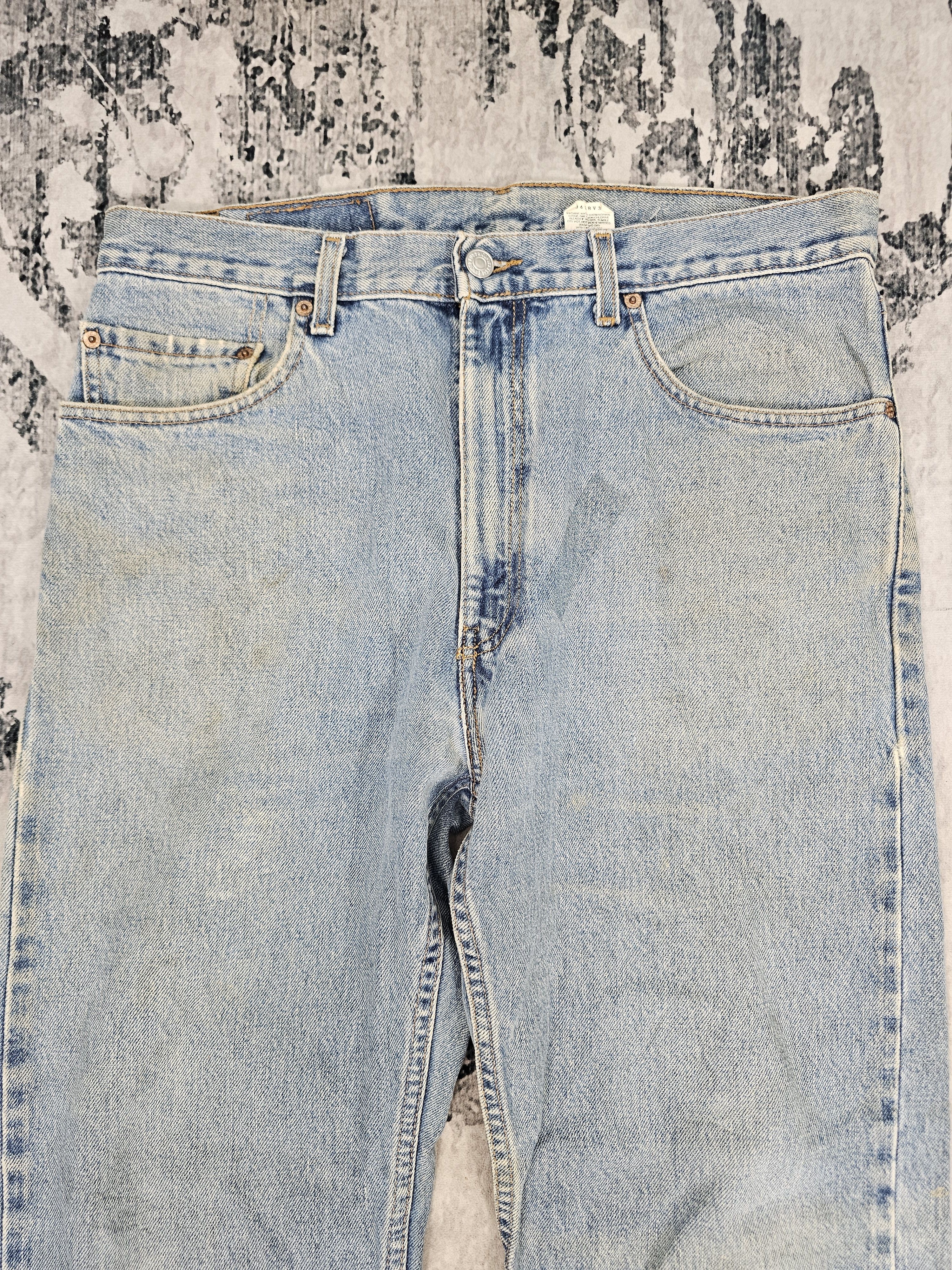 Levi's Vintage Clothing Vtg 90's LEVIS 505 Regular Fit Stain Blue Jeans L0560 Size US 34 / EU 50 - 9 Thumbnail