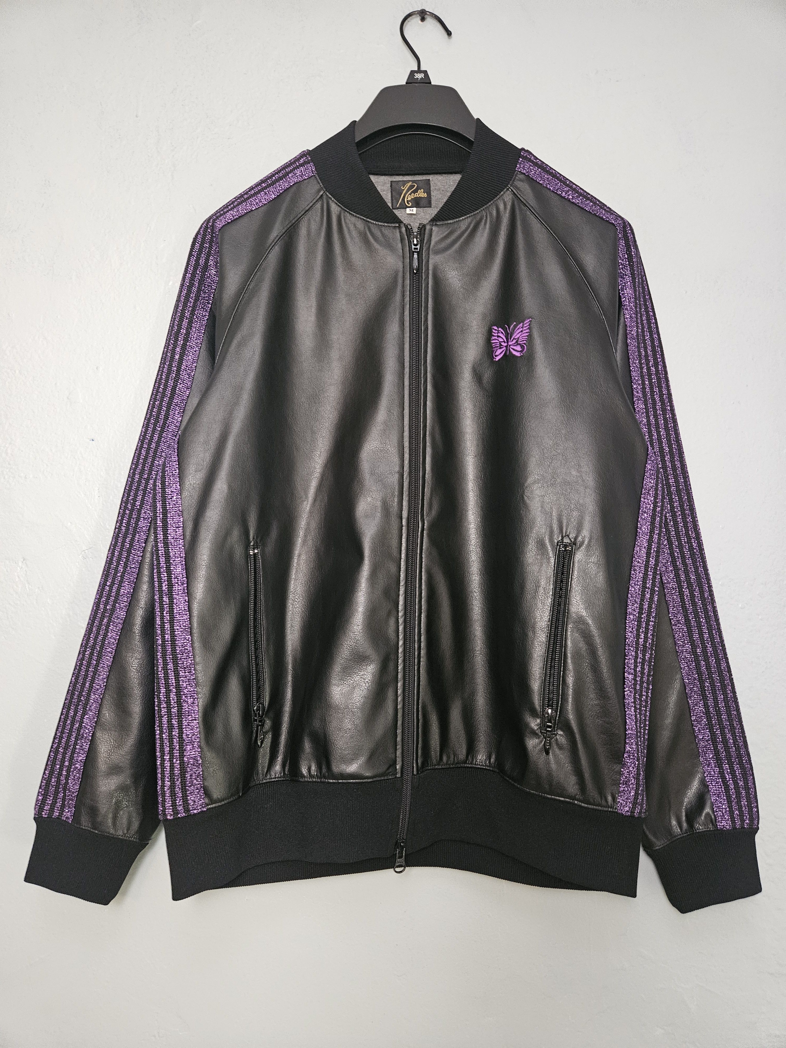 Needles Needles purple & black track jacket | Grailed