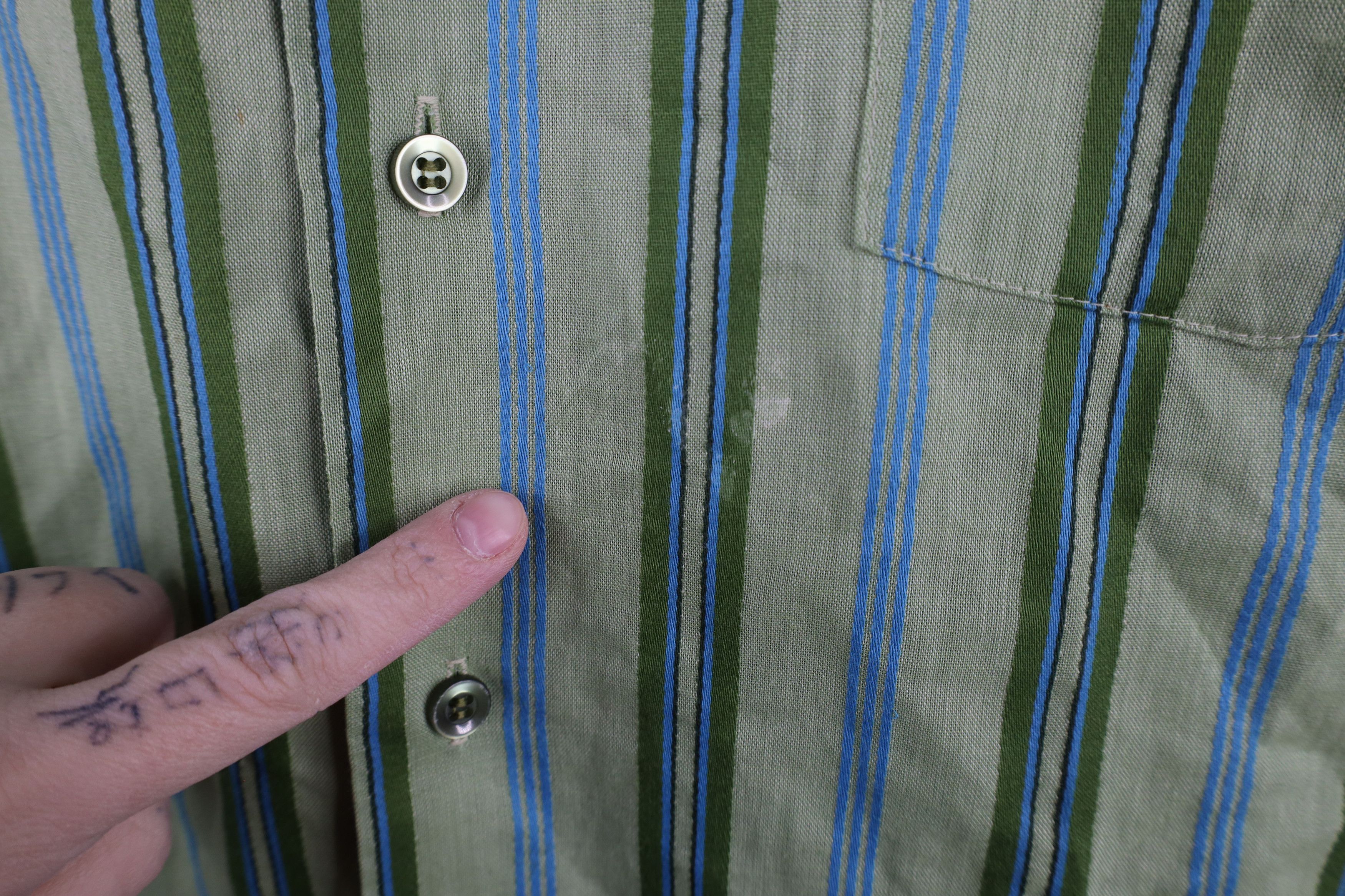 Vintage Vintage 60s 70s Streetwear Tapered Striped Button Shirt USA Size US M / EU 48-50 / 2 - 4 Thumbnail