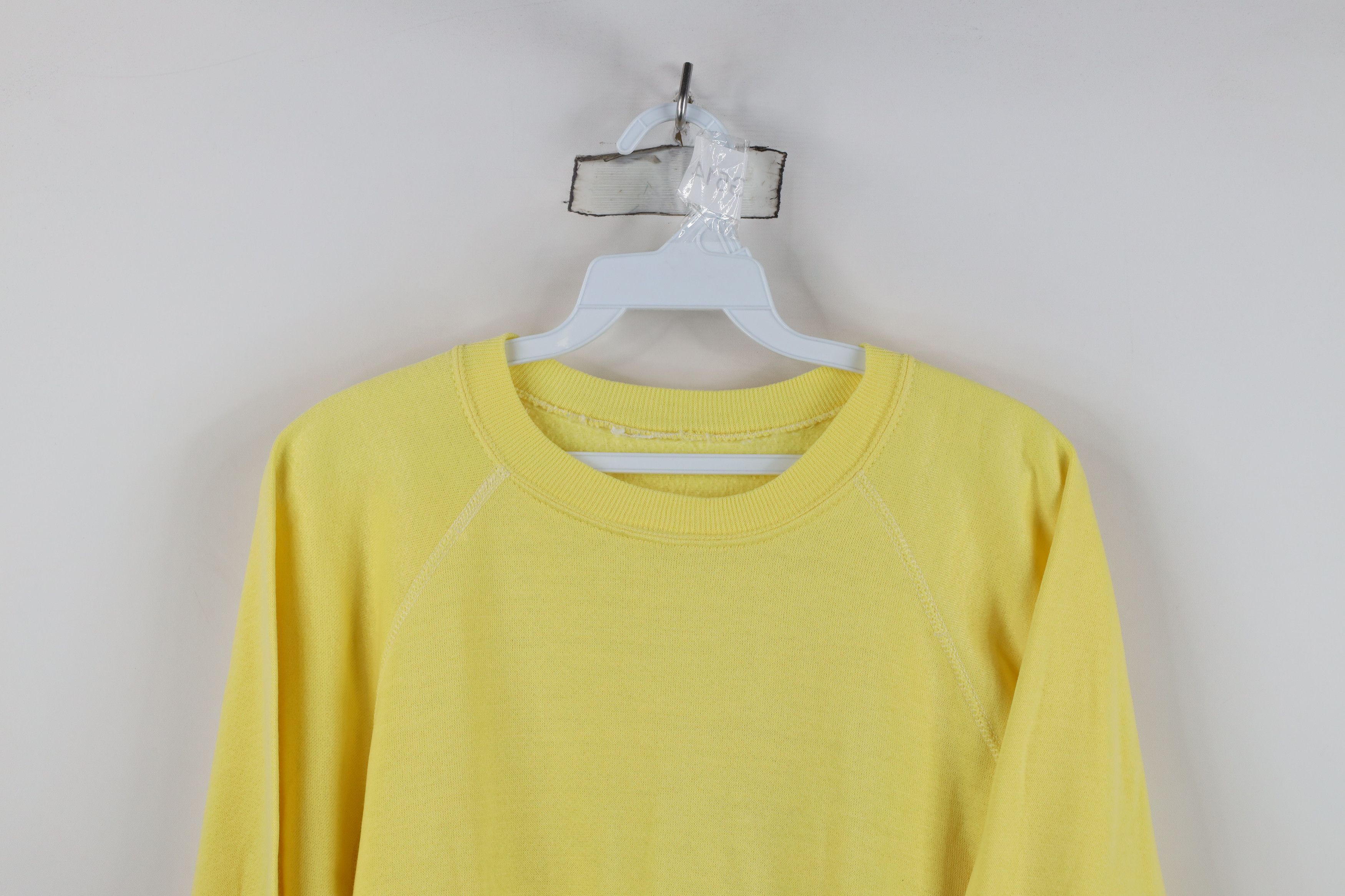 Vintage Vintage 70s Streetwear Thin Raglan Sweatshirt Yellow USA Size M / US 6-8 / IT 42-44 - 2 Thumbnail