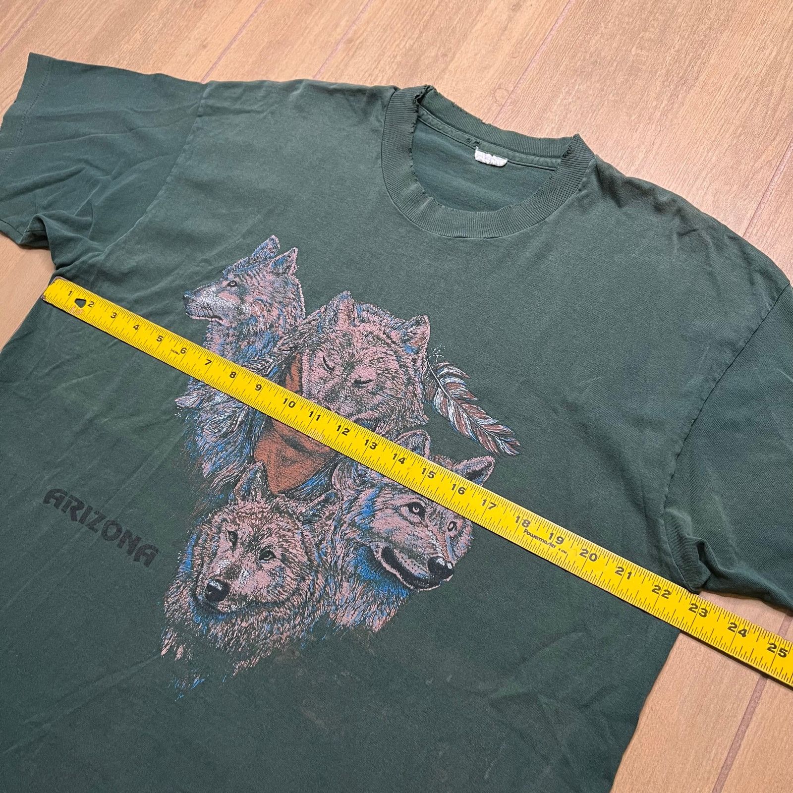 Vintage Vintage 90s Arizona Wolf T Shirt Single Stitch Faded L/XL Size US L / EU 52-54 / 3 - 6 Thumbnail