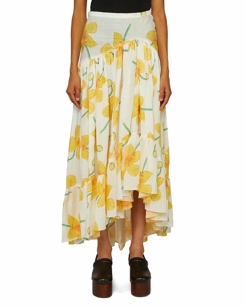 Marni o1y1125 Maxi Skirt in Multicolor Size 28" / US 6 / IT 42 - 1 Thumbnail