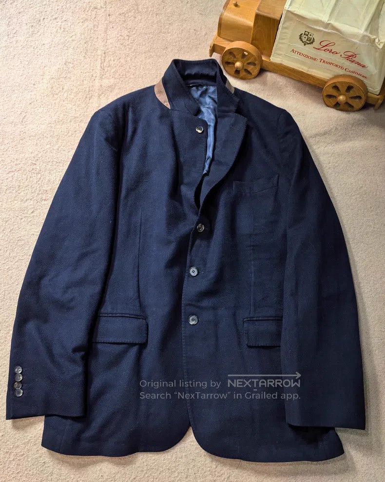 Loro Piana Loro Piana size 60 Lambswool Single Breasted Suit Jacket Size US XXS / EU 40 - 2 Thumbnail