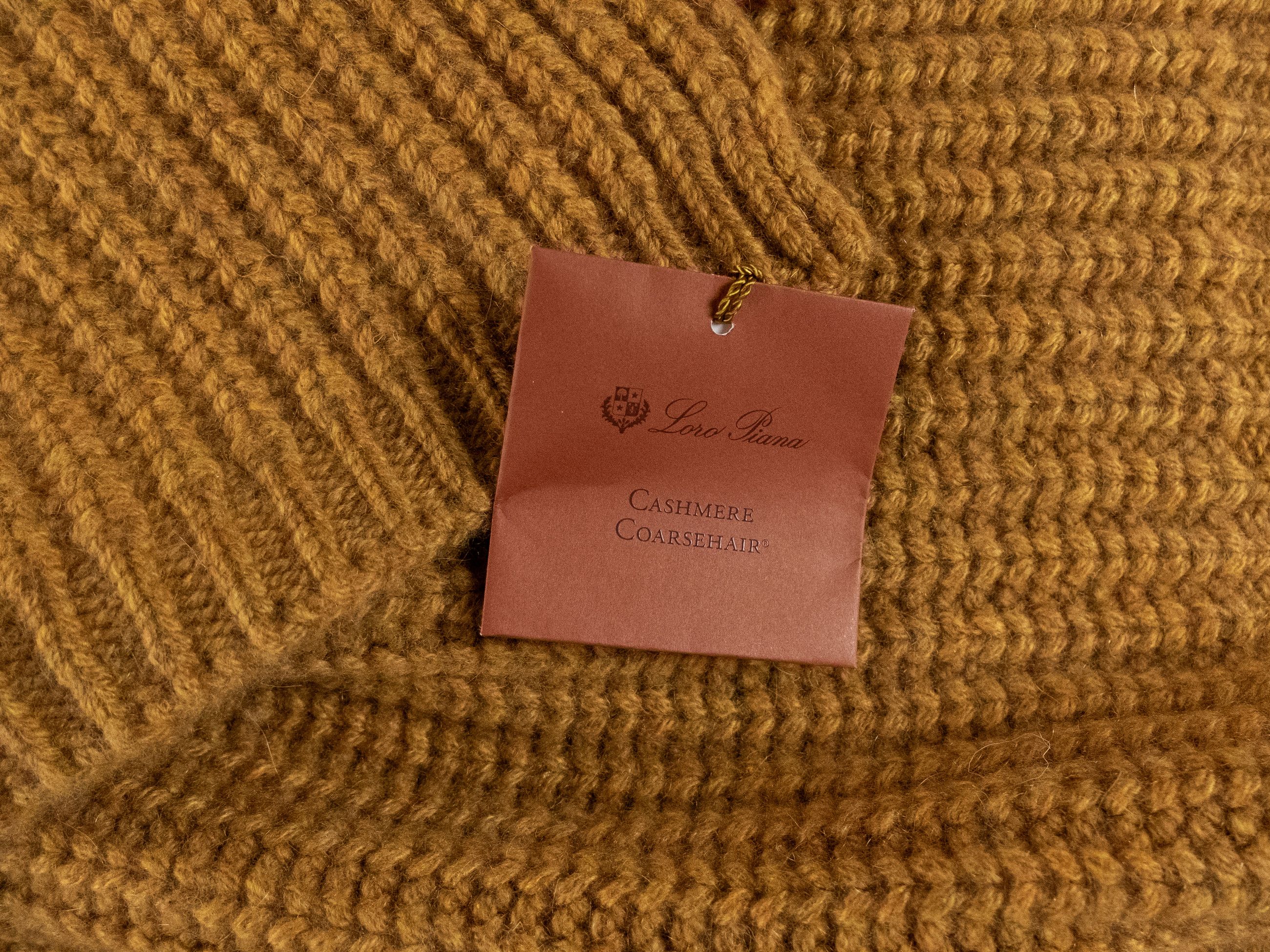 Loro Piana LORO PIANA Davenport mustard yellow ribbed cashmere scarf Size ONE SIZE - 2 Thumbnail