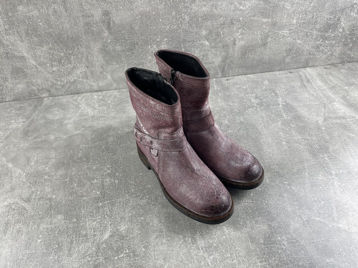 Genuine Leather Yellow Cab Co. Vintage Distressed Leather Engineer Boots Size US 9 / IT 39 - 3 Thumbnail