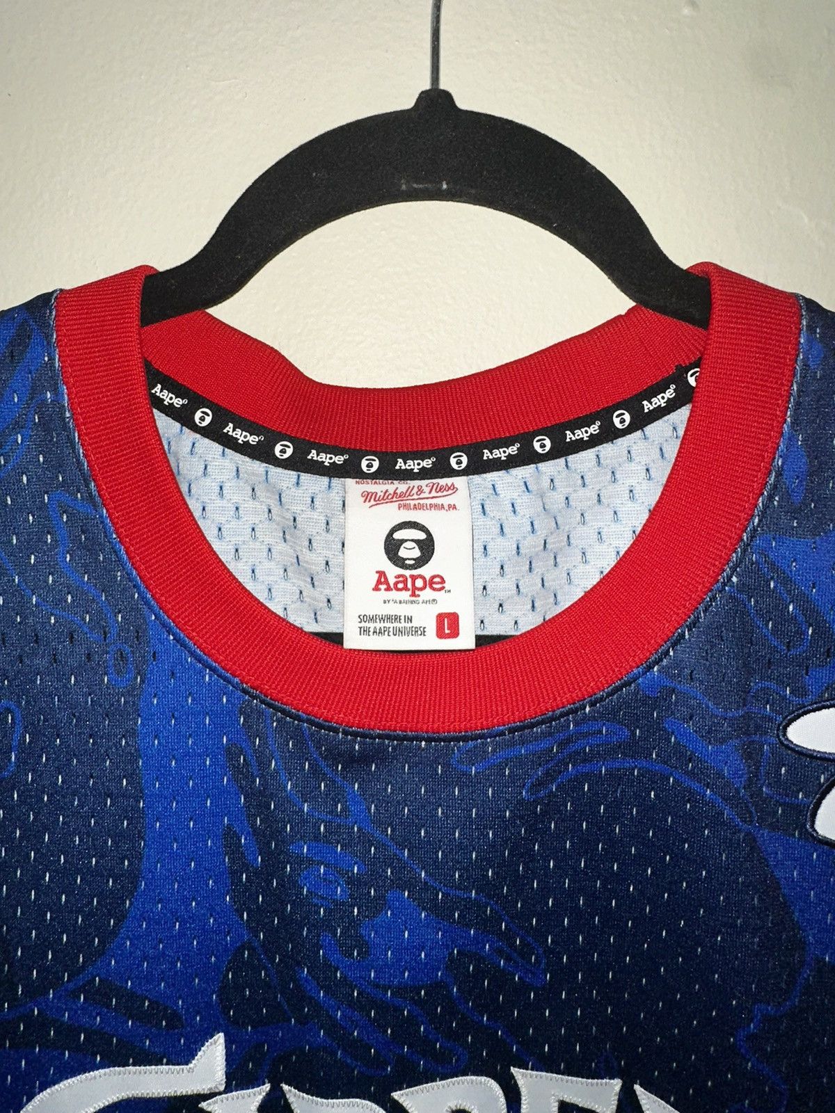 Aape AAPE X MITCHELL & NESS CLIPPERS MESH TEE Size US L / EU 52-54 / 3 - 3 Thumbnail