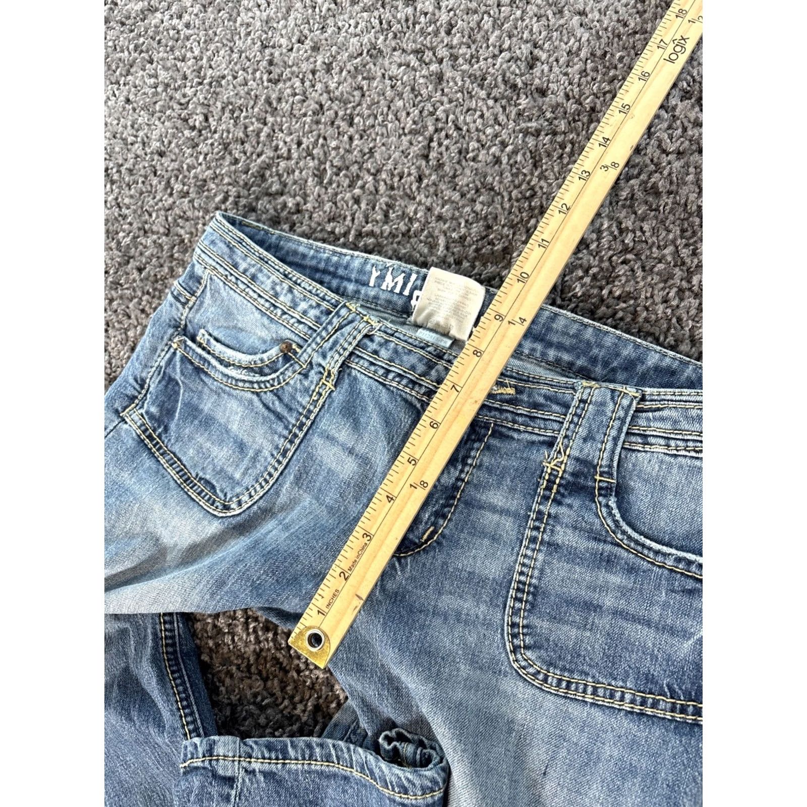 Vintage Vintage YMI Bootcut Jeans Women 32x32 Contrast Stitch Low Rise Front Flap Pocket Size 24" / US 00 / IT 34 - 5 Thumbnail