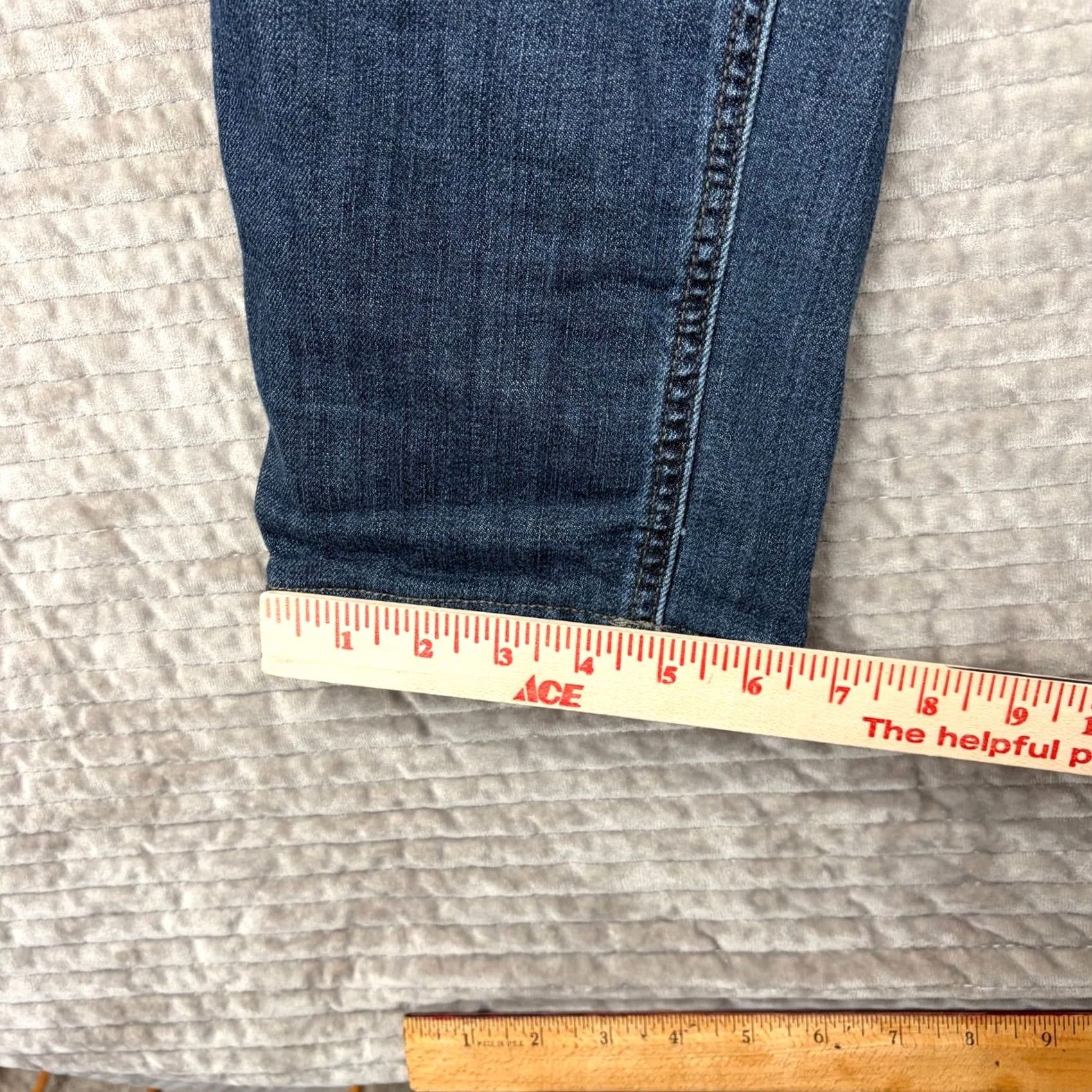 Eddie Bauer Eddie Bauer Jeans Denim Plaid Lined Boyfriend Relaxed Womens 4P Blue Winter Fall 27in Inseam Mens? Size 27" / US 4 / IT 40 - 3 Thumbnail
