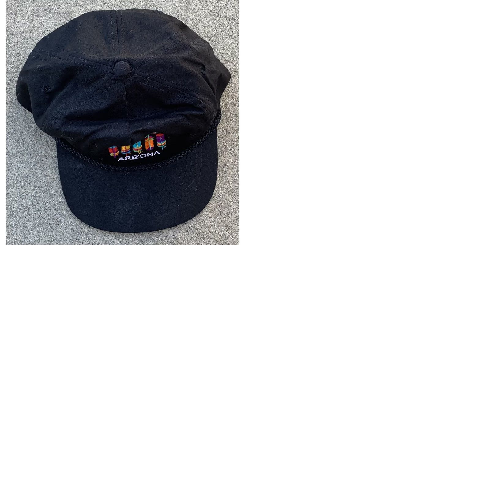 Vintage VINTAGE KC Arizona snapback hat embroidered feathers cap One Size fits all Unisex Adults Black 90s Southwestern Adjustable Men Women Boys Girls Size ONE SIZE - 9 Thumbnail