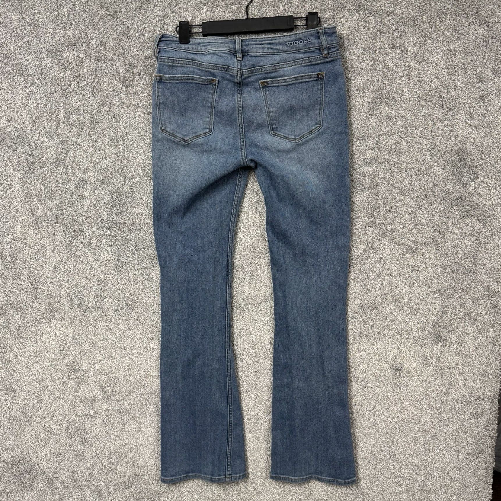 Vintage VIGOSS Jeans Bootcut 28x30 Women Regular 28 Inseam Medium Wash Blue Cotton Polyester Spandex 5-Pocket Denim Vintage No Y2K Retro Classic Fit Jeans Size 28" / US 6 / IT 42 - 2 Thumbnail