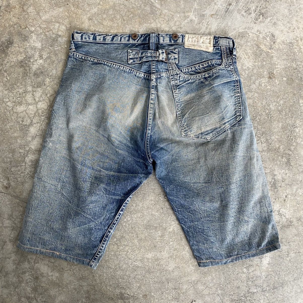 Heller's Cafe 1890’s Inspired Warehouse Duck Digger Denim Shorts Jorts Size US 34 / EU 50 - 3 Thumbnail
