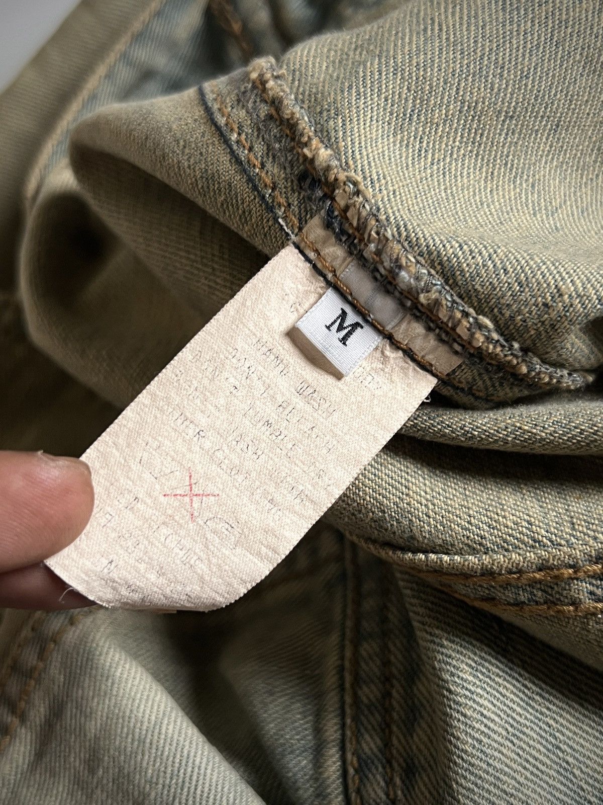 If Six Was Nine Led Rechwe Fur Patch Mud Wash Denim Jacket Early 00s Size US M / EU 48-50 / 2 - 12 Thumbnail
