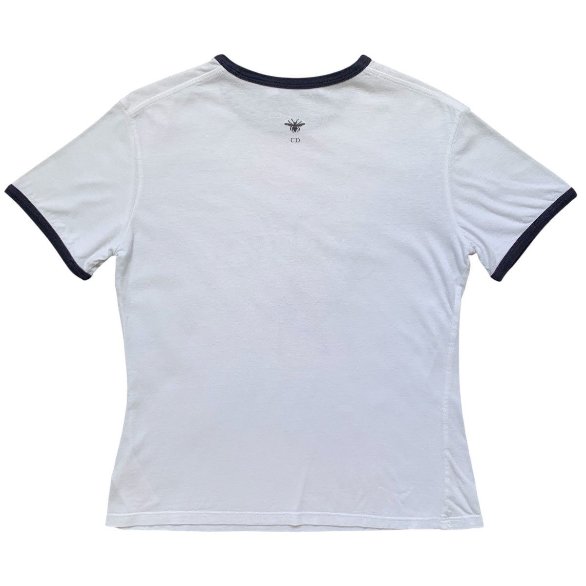 Dior 2022 Christian Dior "Lucky Dior" Ringer White Shirt Size L / US 10 / IT 46 - 2 Thumbnail