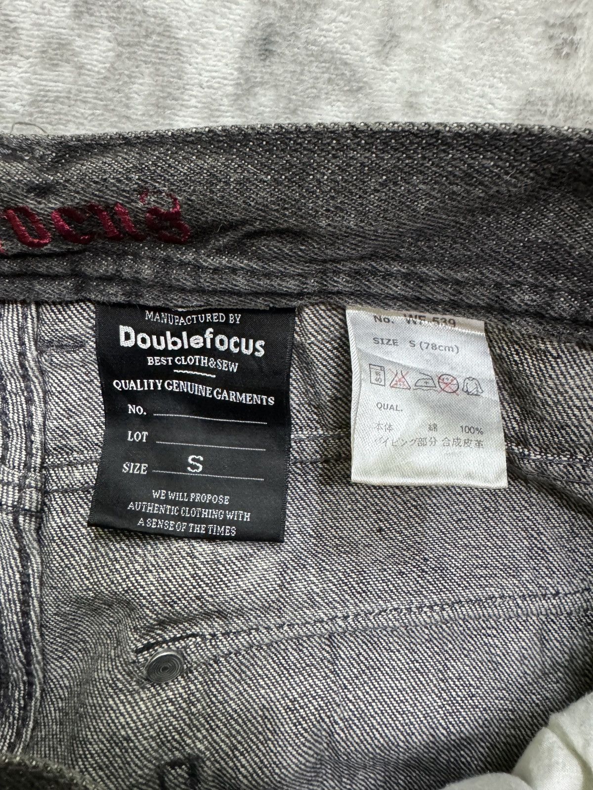 Japanese Brand Double Focus Tactical Cargo Denim Y2K Punk Multipocket Size US 28 / EU 44 - 14 Thumbnail