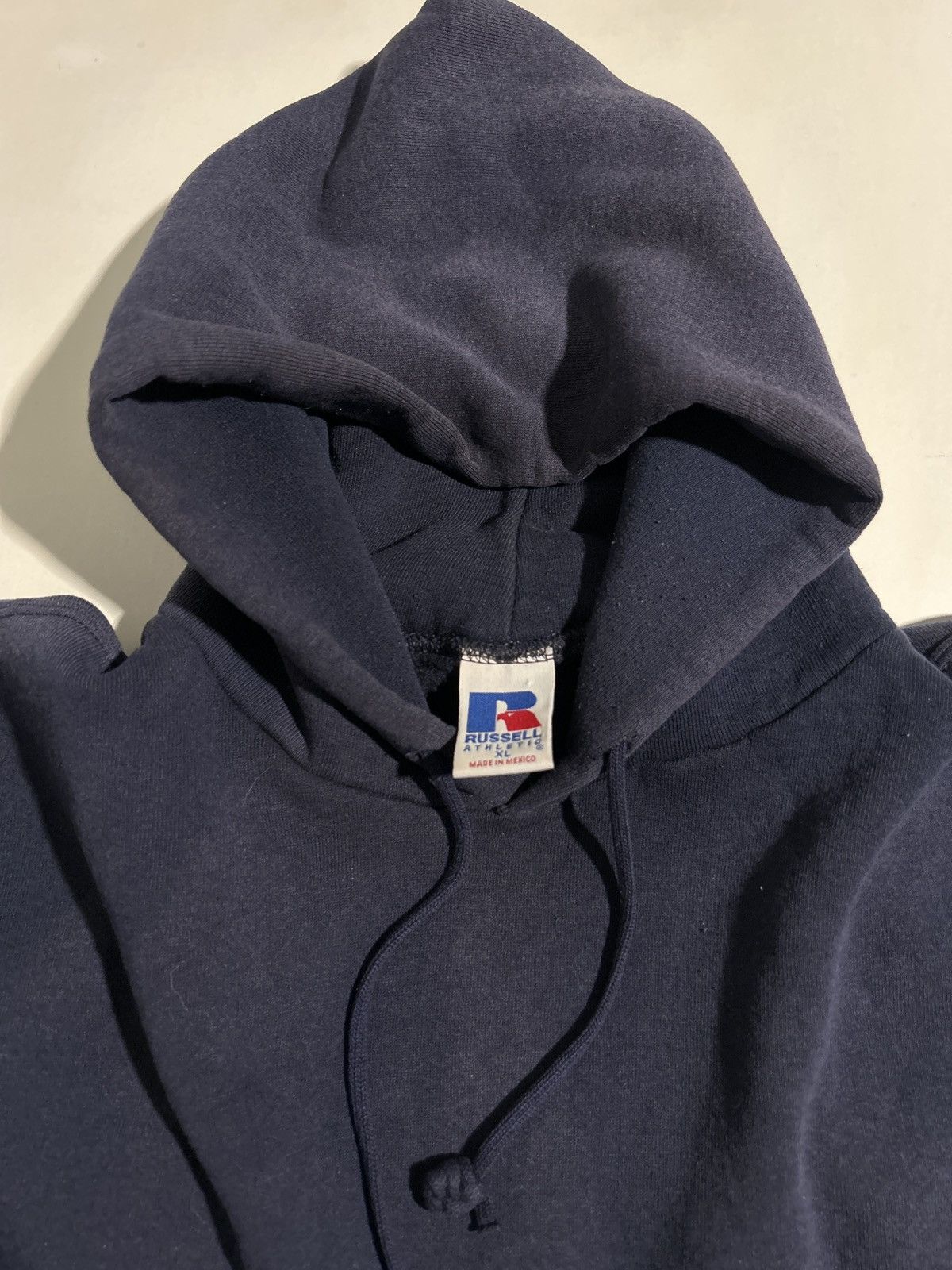 Russell Athletic Vintage 1990s Hoodie Russell Navy Blue Size US XL / EU 56 / 4 - 5 Thumbnail