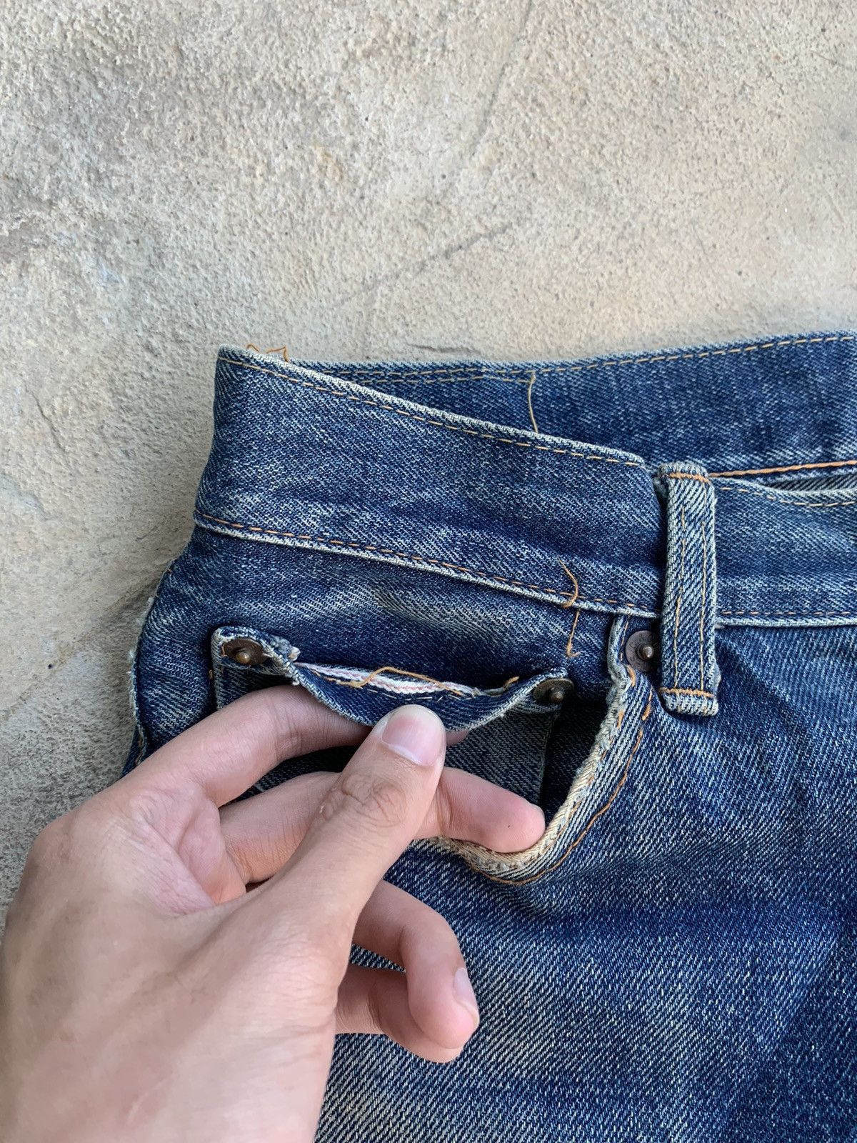 Sugar Cane Vintage Distressed Sugar Cane Redline Selvedge Denim Size US 30 / EU 46 - 12 Thumbnail