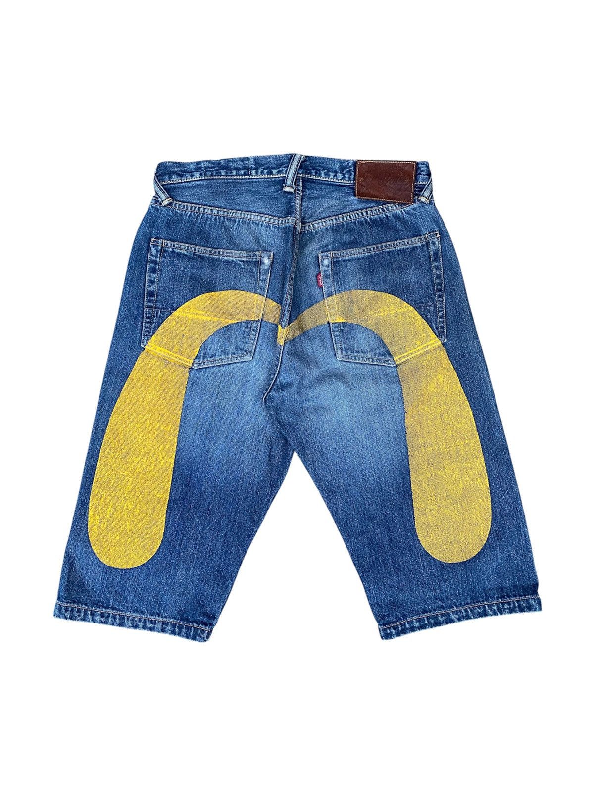 Evisu Evisu yellow daikoku jorts w36 | Grailed