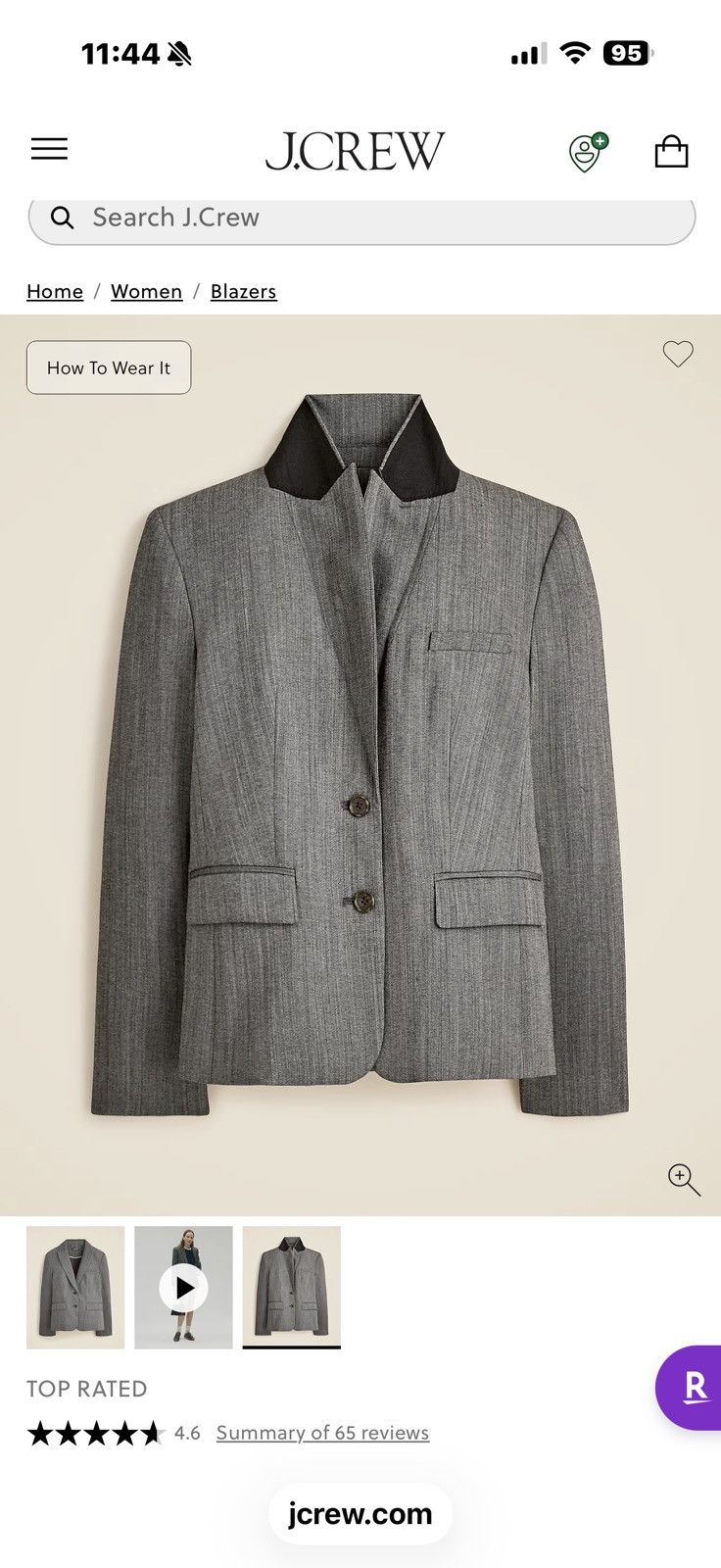 J.Crew J. Crew École blazer in Italian studio wool blend Size M / US 6-8 / IT 42-44 - 2 Thumbnail