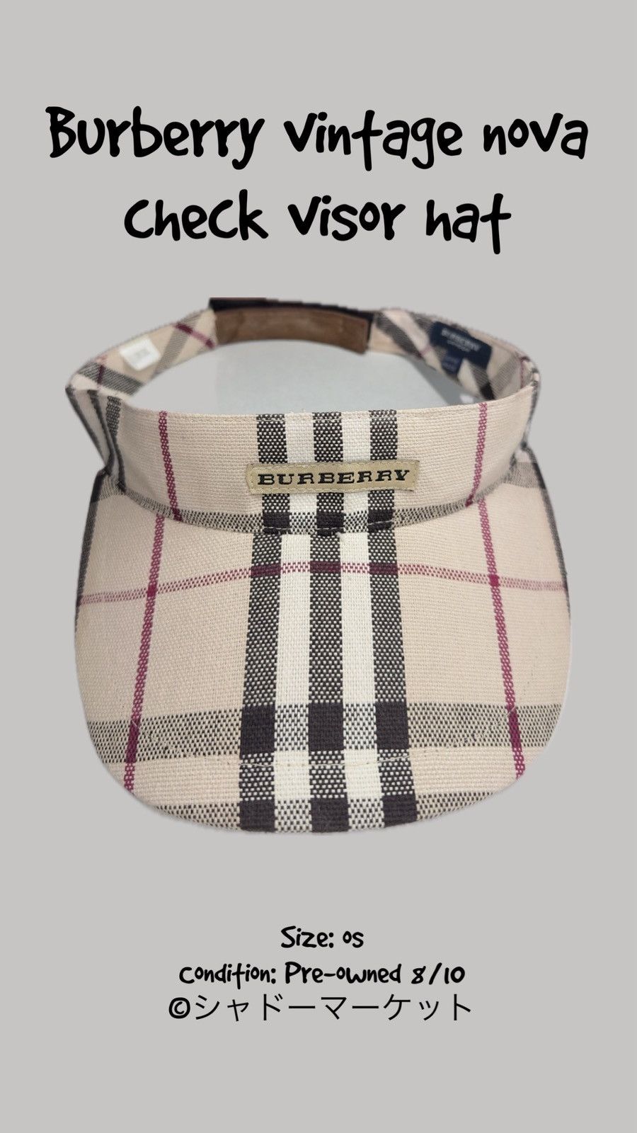 Burberry Burberry Vintage Nova Check Visor Hat – Tennis / Golf / Y2K Size ONE SIZE - 1 Thumbnail