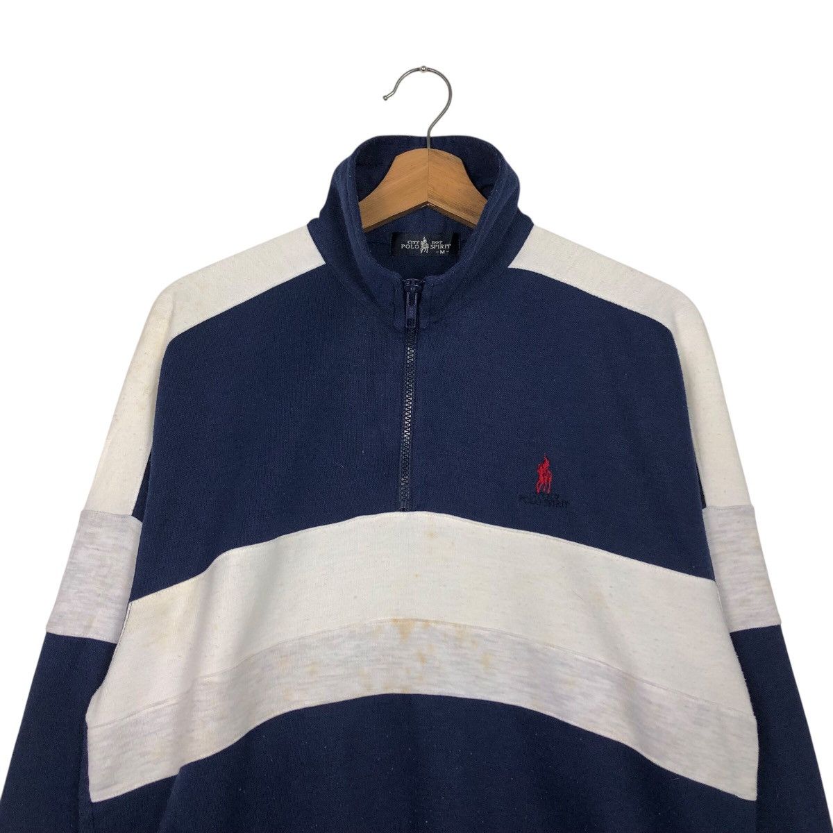 Japanese Brand 📌Vintage Half Zipper Anorak Sweatshirt Collar Polo Spirit Size US M / EU 48-50 / 2 - 4 Thumbnail