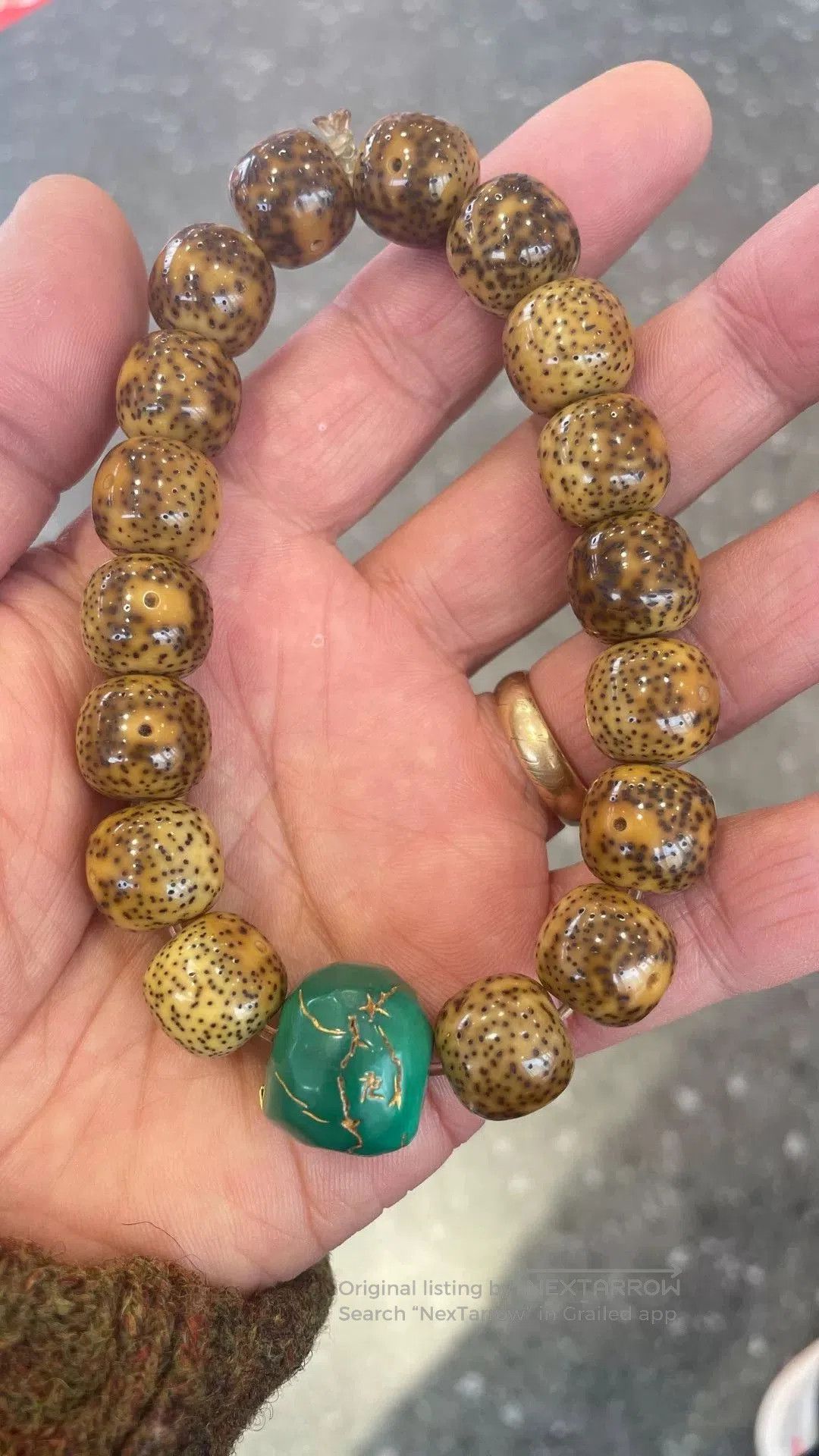 Japanese Brand Star Moon Bodhi Turquoise Bracelet. Size ONE SIZE - 3 Thumbnail
