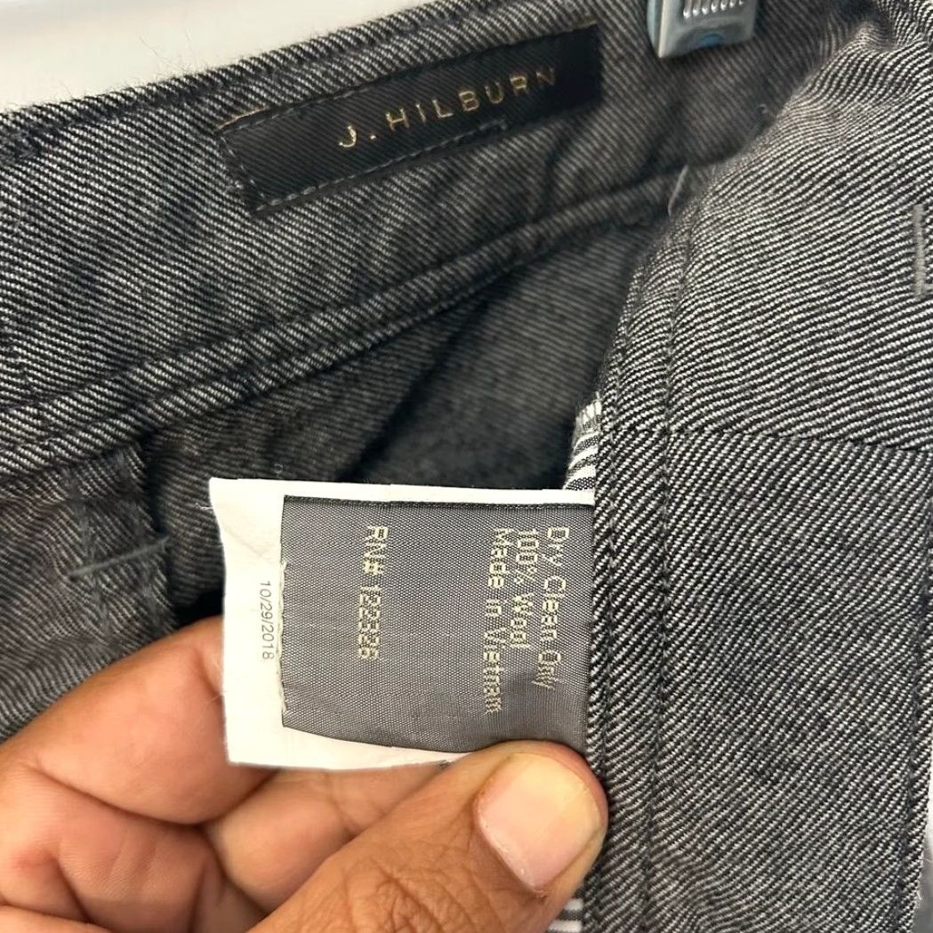 オーダー J. Hilburn Mens Gray 100% Wool 5-Pocket Straight Leg Pants Size 32x27