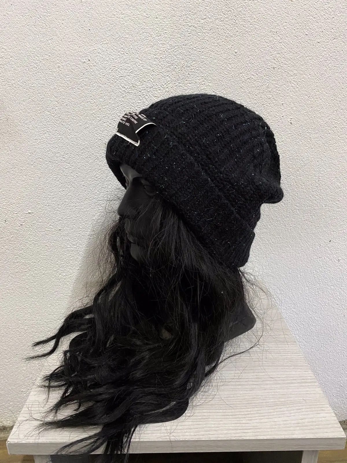 Japanese Brand × Vintage Japanese Brand Fake Hair Beanie Hat Size ONE SIZE - 4 Thumbnail