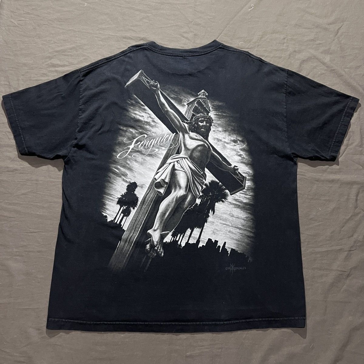 Vintage Y2K Forgiven Jesus God Holy Bible Christ Tee 2XL Oversized Size US XXL / EU 58 / 5 - 4 Thumbnail