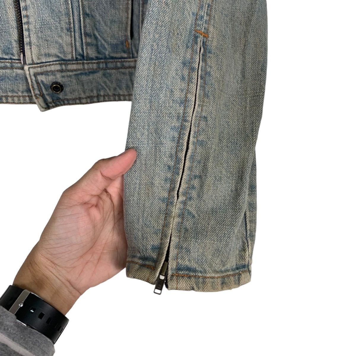 Gap GAP Washed Cropped Denim Jacket #0601-C28 Size S / US 4 / IT 40 - 11 Thumbnail
