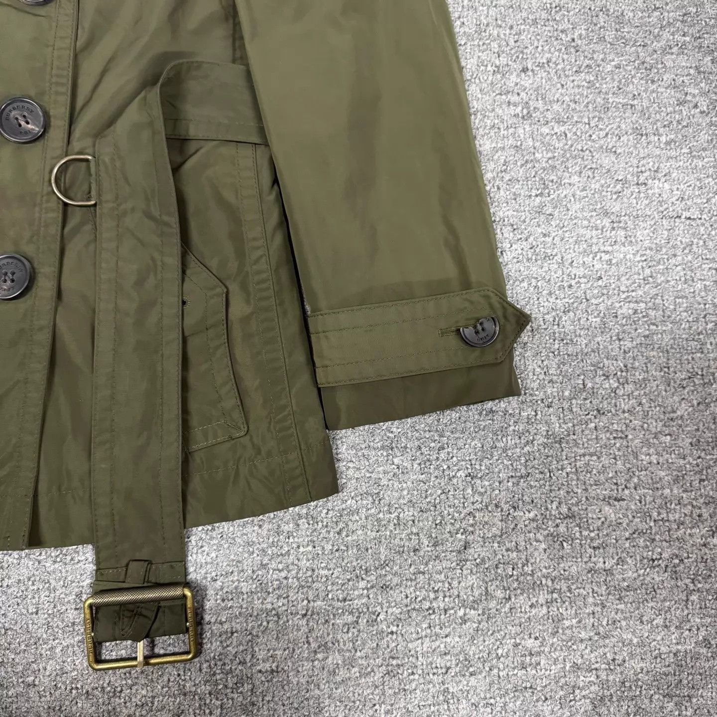 Burberry Burberry Olive Green Hooded Double-breasted Trench UK4 99N Size XS / US 0-2 / IT 36-38 - 3 Thumbnail