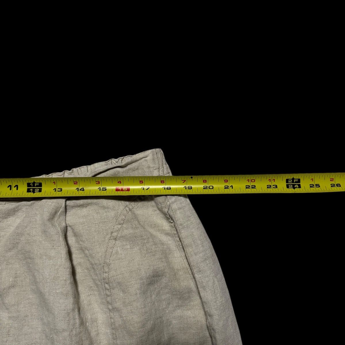 FLAX FLAX Button Front Off-White Linen Skirt Women's L 36" Waist Size 36" / US 14 / IT 50 - 5 Thumbnail