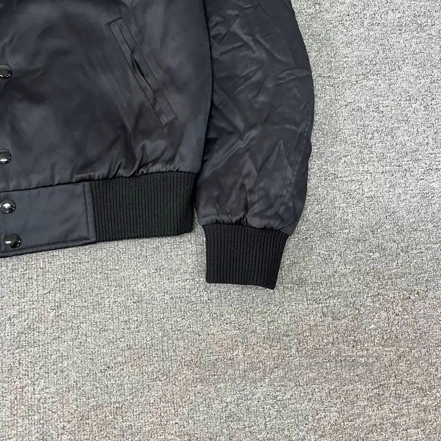 Saint Laurent Paris Saint Laurent Rhinestone Lapel Satin Baseball Jacket. Size US S / EU 44-46 / 1 - 5 Thumbnail