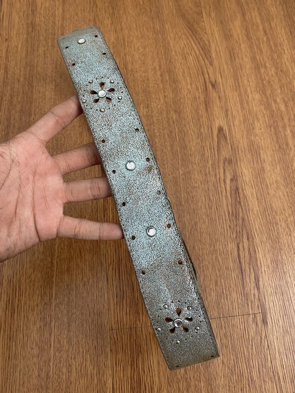 If Six Was Nine × Japanese Brand × Le Grande Bleu (L.G.B.) TBJ silver flower leather belt Size ONE SIZE - 3 Thumbnail