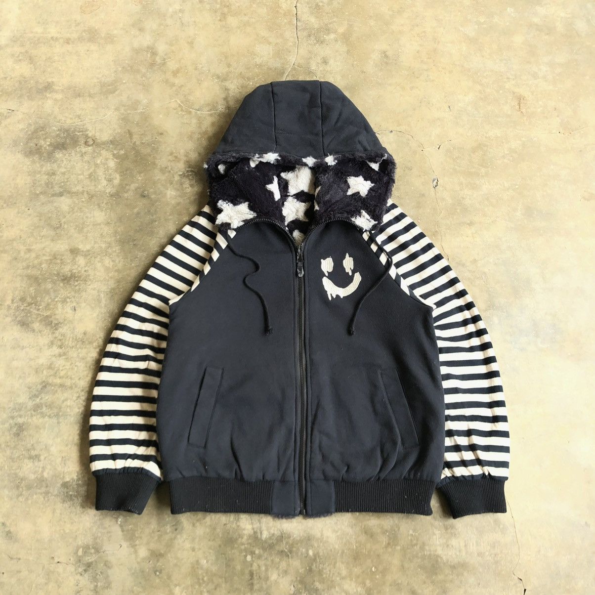 Hysteric Glamour 2000s World Love Smile & Stars Flecee Reversible Zip Lgb Size US M / EU 48-50 / 2 - 19 Thumbnail