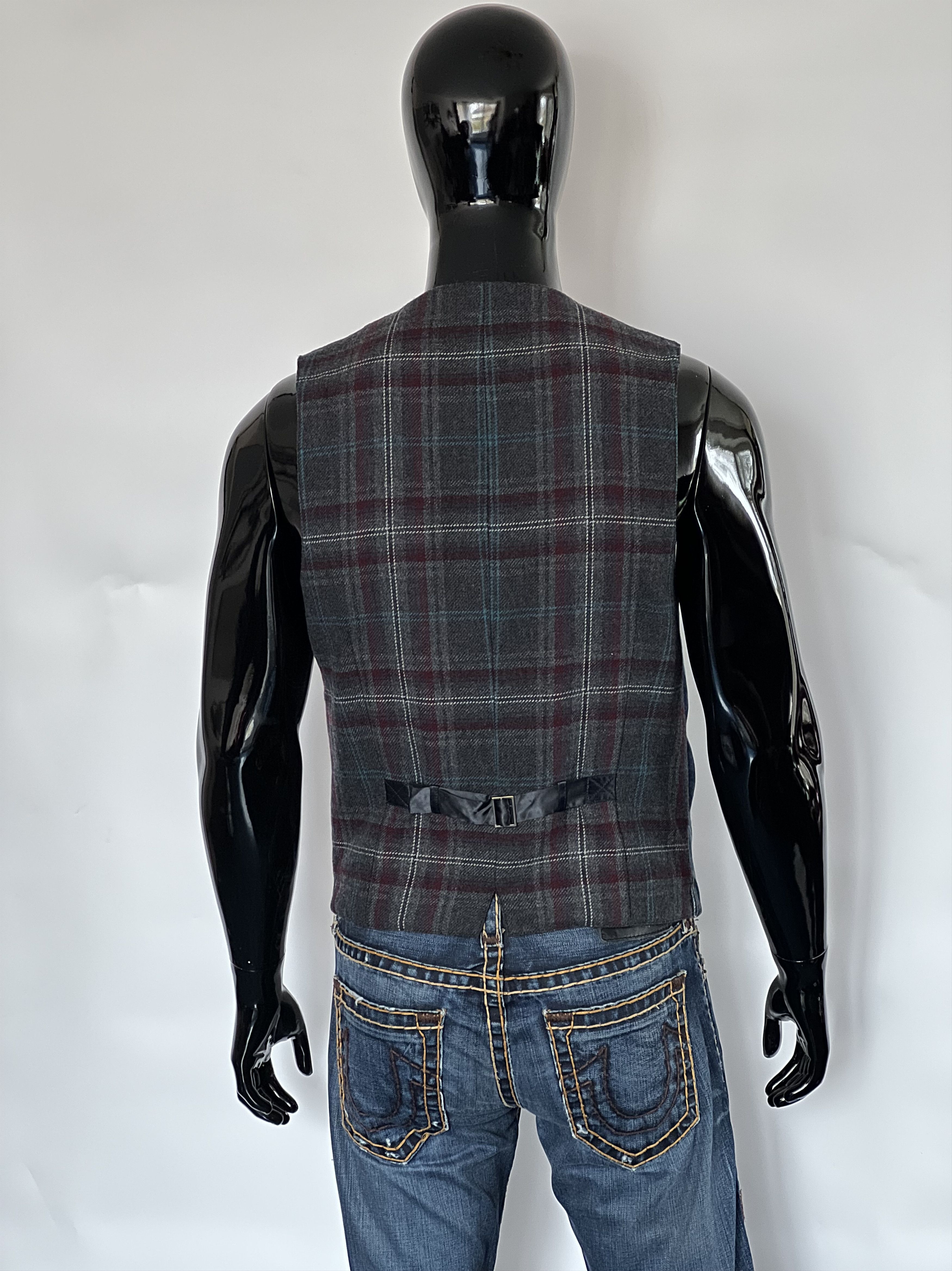 Dolce & Gabbana Dolce & Gabbana Front Denim Back Check Wool Vest Size IT50 Size 50R - 3 Thumbnail