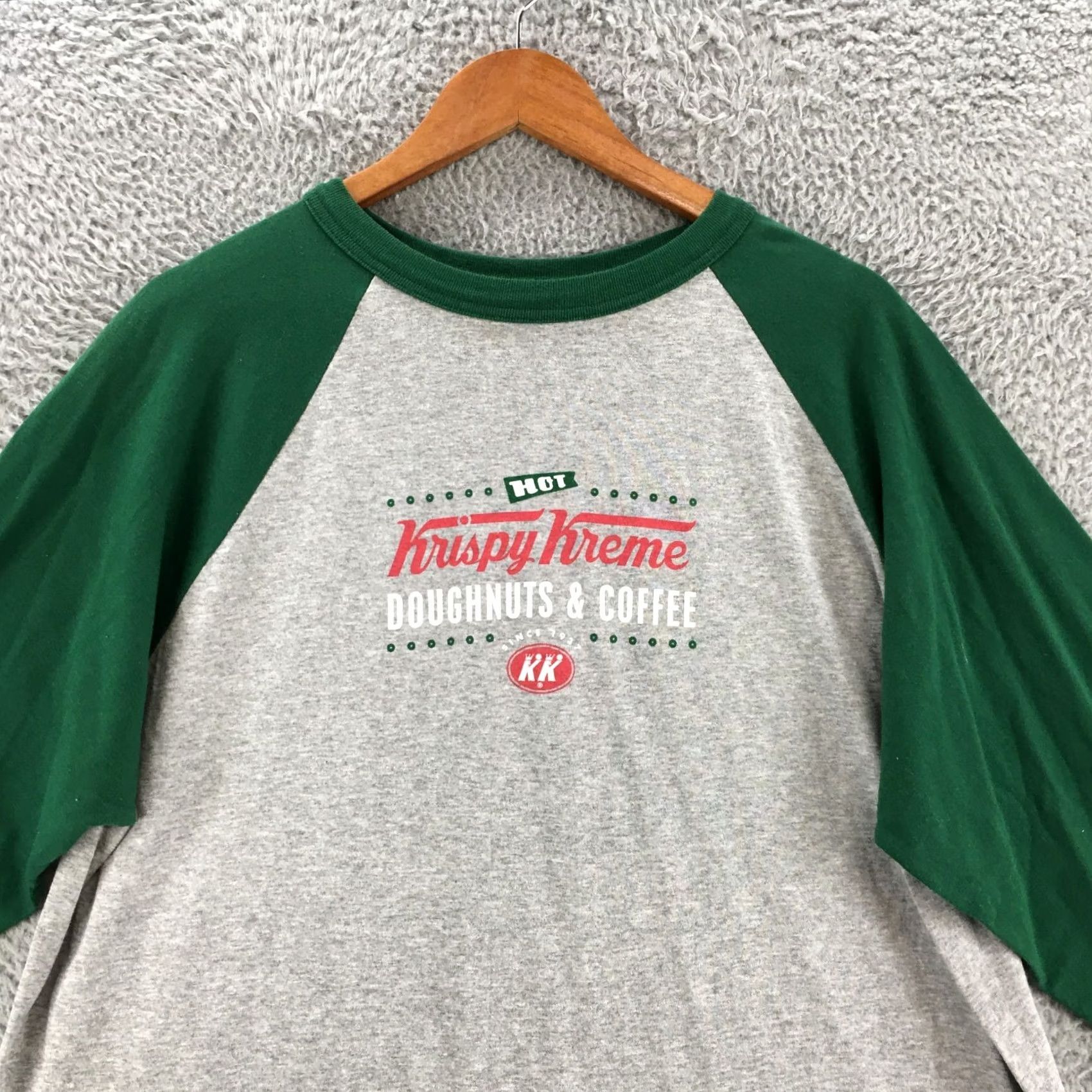 Augusta Sportswear Augusta T-Shirt Mens 2XL 3/4 Raglan Sleeve Grey Crew Neck Printed Casual Top Size US XXL / EU 58 / 5 - 2 Thumbnail