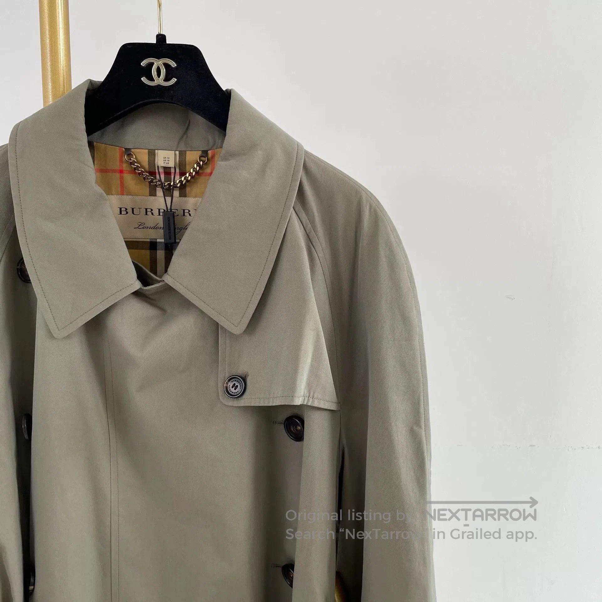 Burberry Burberry Green Trench Coat UK12. Size US M / EU 48-50 / 2 - 4 Thumbnail