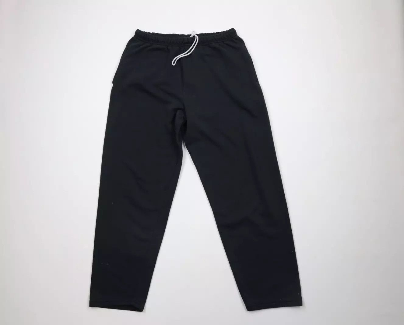 Vintage Vintage 90s Streetwear Blank Sweatpants Pants Black Size US 34 / EU 50 - 1 Thumbnail