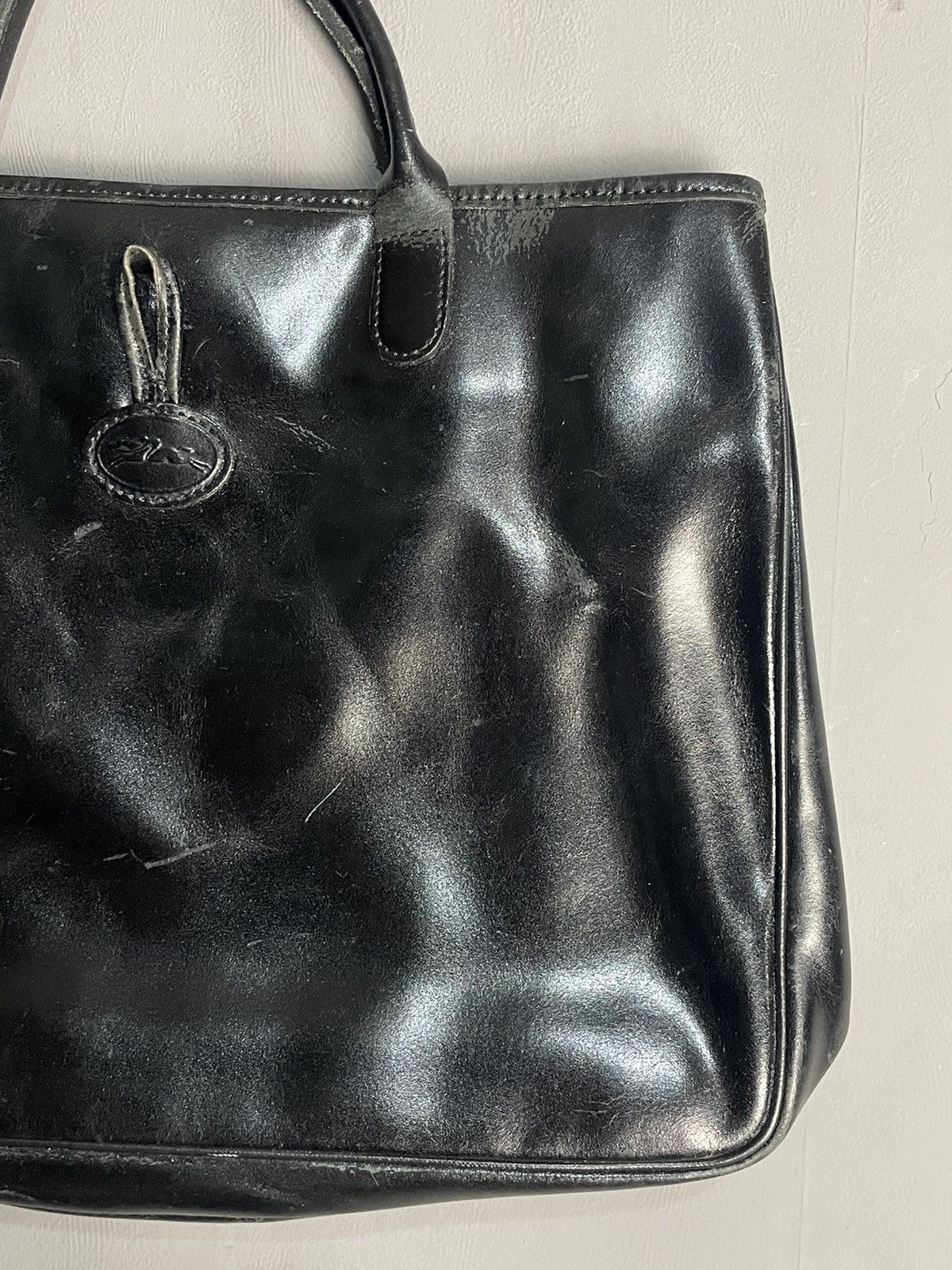 Longchamp LONGCHAMP Large Black Leather Silver Toggle Shoulder Bag EUC Size ONE SIZE - 3 Thumbnail