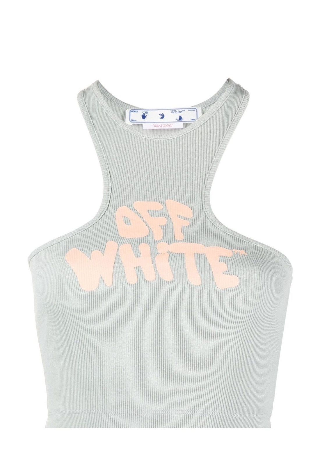 Flannels Off White Crop Tank Top Crop Top Off White Racer Top OFF