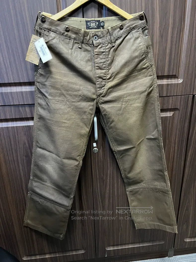 RRL Ralph Lauren RRL Ralph Lauren Oil wax military pants, pants, jeans Size US 32 / EU 48 - 4 Thumbnail
