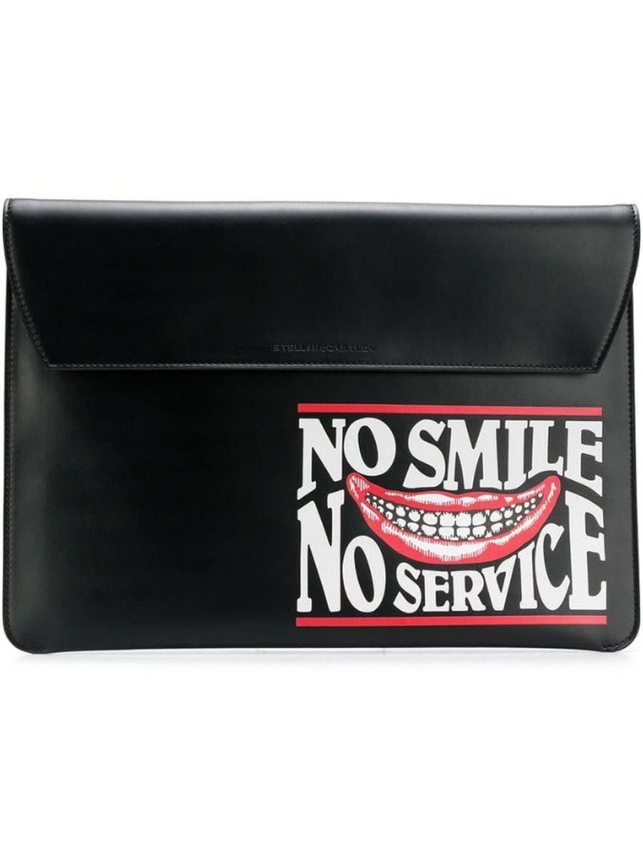 Stella McCartney Stella McCartney No Smile No Service Envelope Clutch Size ONE SIZE - 1 Thumbnail