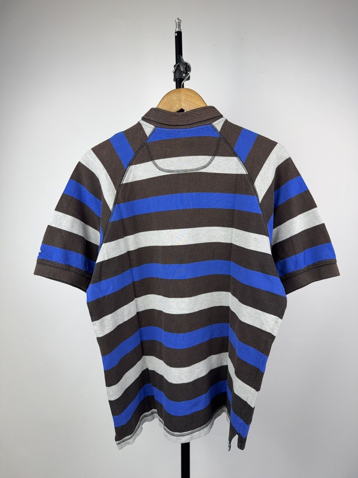 Adidas Vintage 90s Adidas Retro Multicolour striped Y2K Polos Size US M / EU 48-50 / 2 - 10 Thumbnail