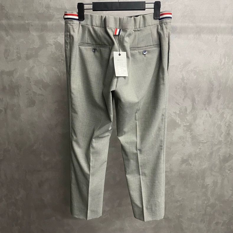 Thom Browne Thom browne Size 1 Gray cut pattern logo suit pant 2504-Ne Size US 29 - 2 Thumbnail