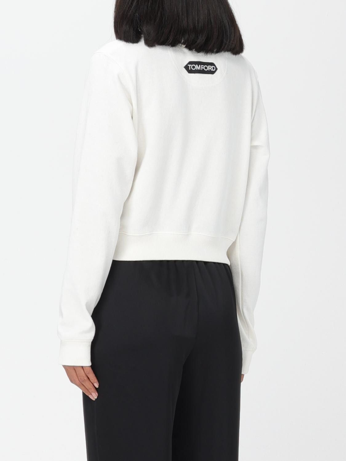 Tom Ford o1y0226 Crewneck Sweatshirt in White Size S / US 4 / IT 40 - 2 Thumbnail