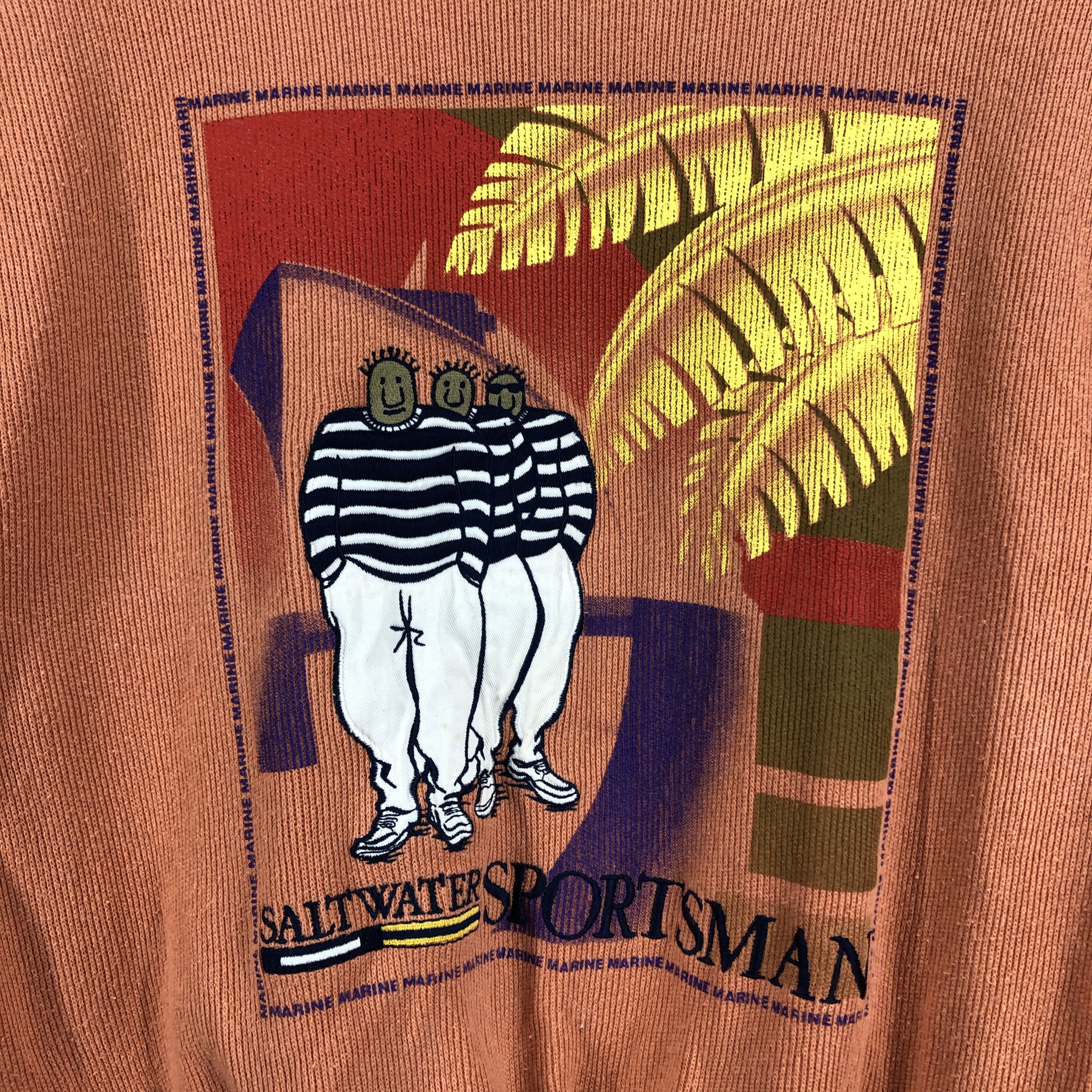 Japanese Brand 90s Salt Water Sportsman by PERFE DESIGNUS Sweatshirt #391/Q Size US M / EU 48-50 / 2 - 3 Thumbnail