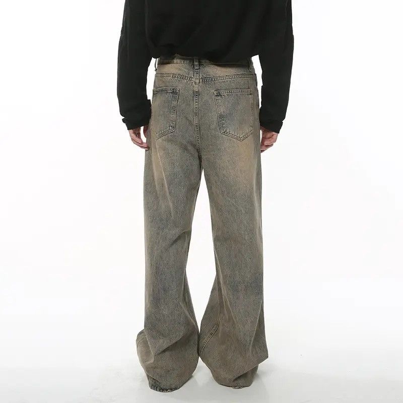 Japanese Brand × Vintage Streetwear Washed Blue Wide Leg Jeans Trousers Y2k Size US 30 / EU 46 - 3 Thumbnail