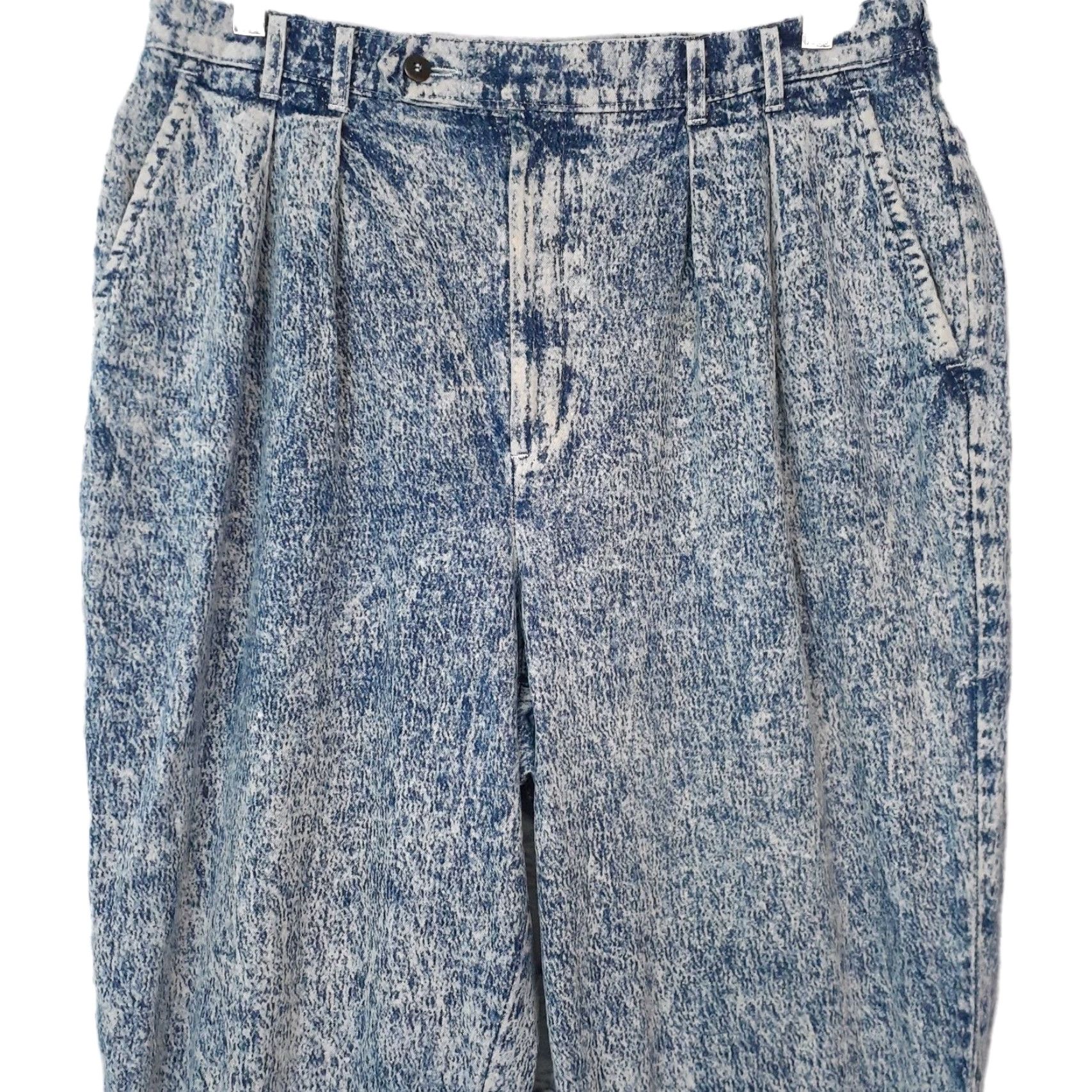 Vintage VINTAGE CHIC Jeans Womens 34x29 Denim Acid Wash Pleated Pockets USA 80s Size 24" / US 00 / IT 34 - 3 Thumbnail