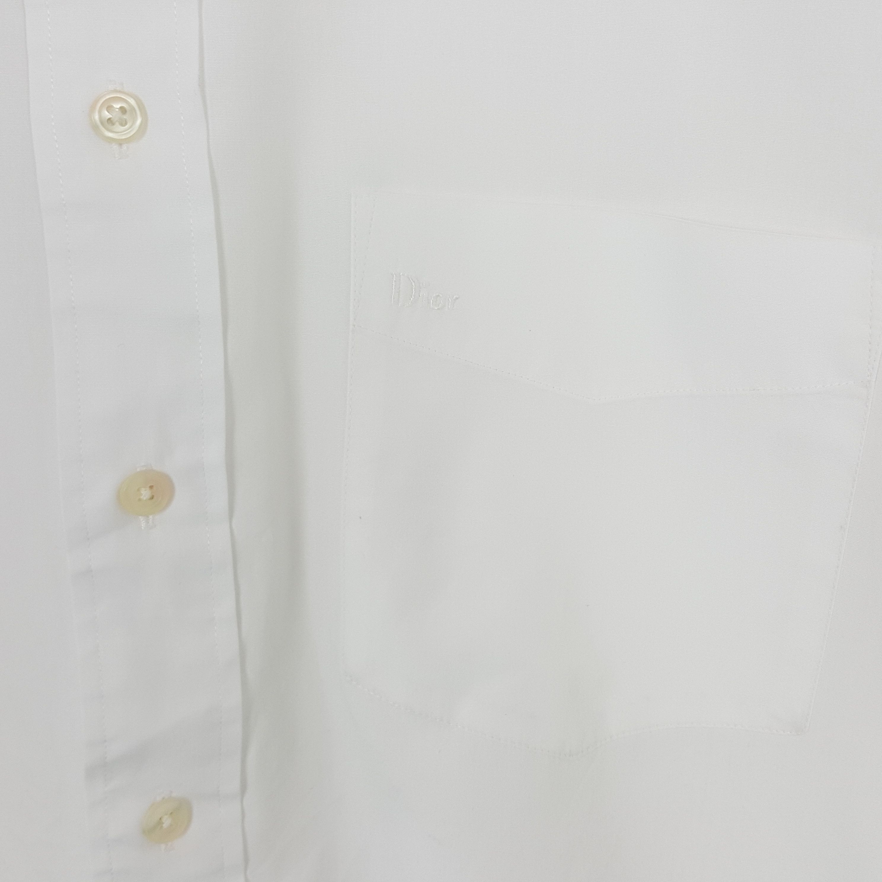 Christian Dior Monsieur Vintage Christian Dior Designer Plain Shirt Button Up RR21 Size US XL / EU 56 / 4 - 2 Thumbnail